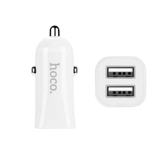 Автомобільний зарядний пристрій Hoco Z12 Elite 2USB 2.4A White